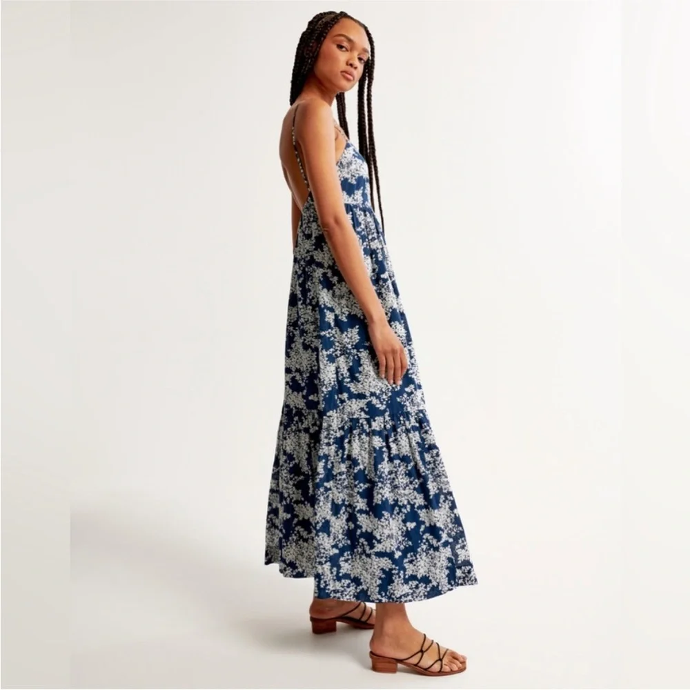 NWT Abercrombie & Fitch low back tiered maxi dress - Picture 7 of 9